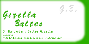gizella baltes business card